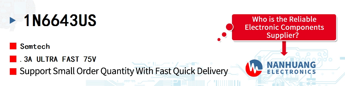 1N6643US Semtech .3A ULTRA FAST 75V
