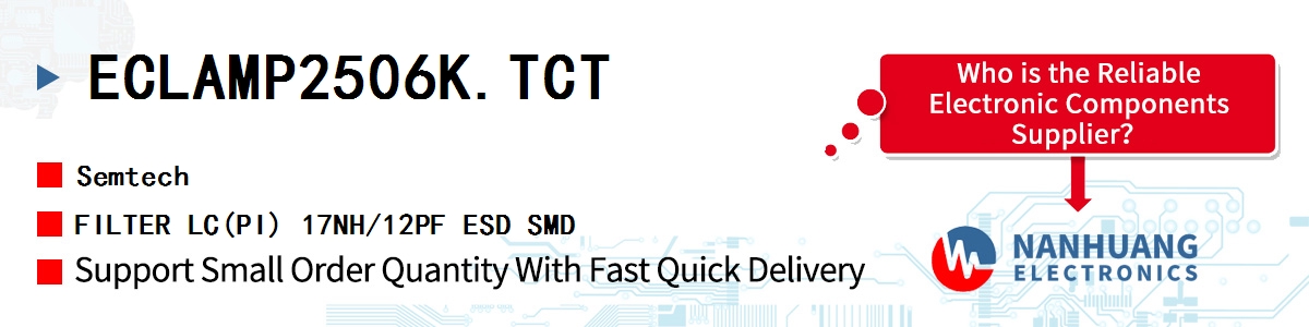 ECLAMP2506K.TCT Semtech FILTER LC(PI) 17NH/12PF ESD SMD