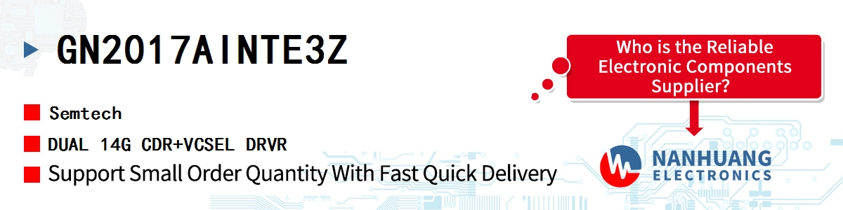 GN2017AINTE3Z Semtech DUAL 14G CDR+VCSEL DRVR