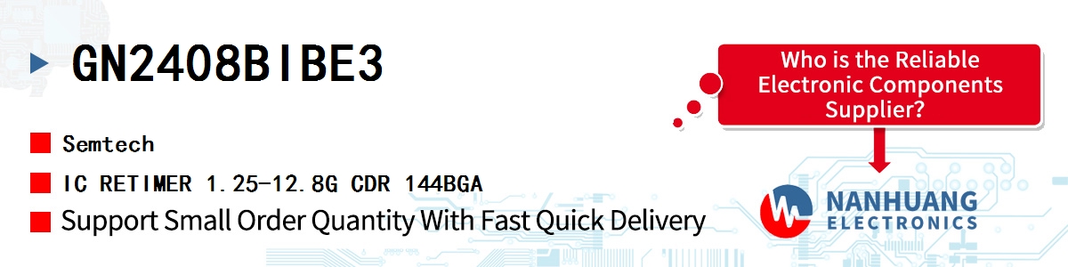 GN2408BIBE3 Semtech IC RETIMER 1.25-12.8G CDR 144BGA