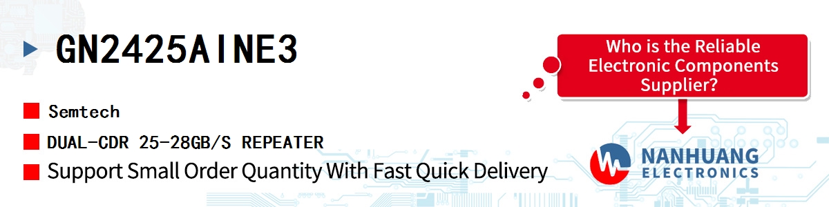 GN2425AINE3 Semtech DUAL-CDR 25-28GB/S REPEATER