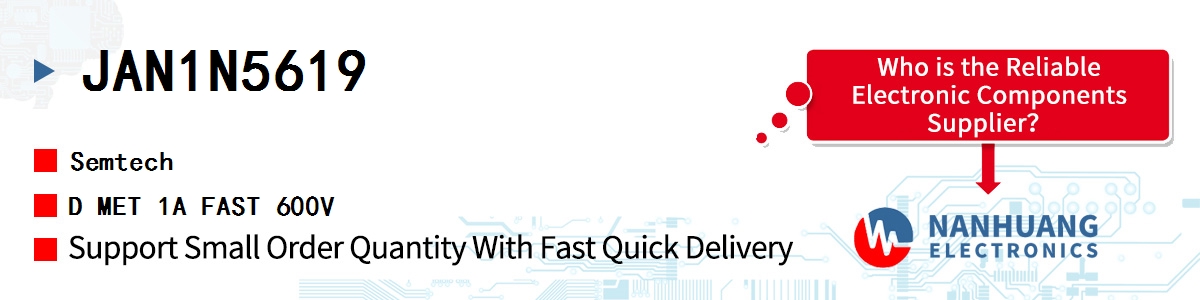 JAN1N5619 Semtech D MET 1A FAST 600V