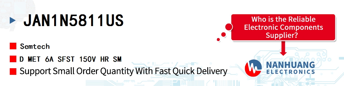 JAN1N5811US Semtech D MET 6A SFST 150V HR SM