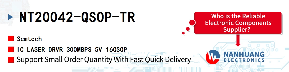 NT20042-QSOP-TR Semtech IC LASER DRVR 300MBPS 5V 16QSOP
