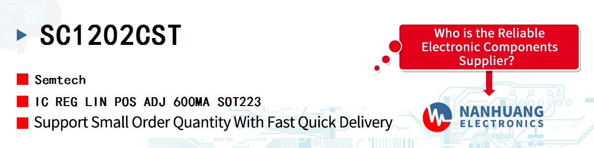 SC1202CST Semtech IC REG LIN POS ADJ 600MA SOT223
