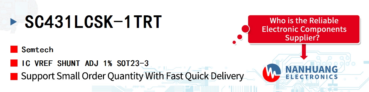 SC431LCSK-1TRT Semtech IC VREF SHUNT ADJ 1% SOT23-3