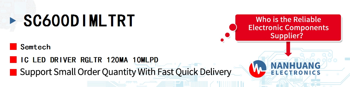 SC600DIMLTRT Semtech IC LED DRIVER RGLTR 120MA 10MLPD