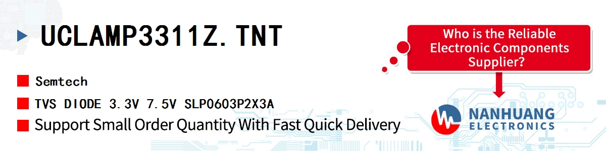 UCLAMP3311Z.TNT Semtech TVS DIODE 3.3V 7.5V SLP0603P2X3A