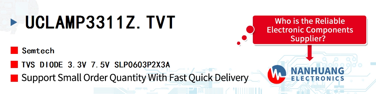 UCLAMP3311Z.TVT Semtech TVS DIODE 3.3V 7.5V SLP0603P2X3A